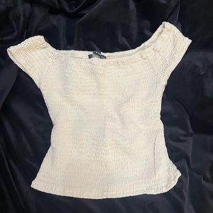 Brandy Melville off shoulder smocked top